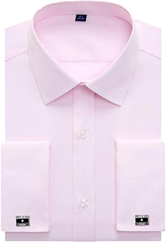 J.Ver Men's French Cuff Dress Shirts 