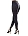 SATINA Fleece Lined Leggings High Waist Compression Slimming Warm Opaque Tights (One Size, Charcoal)