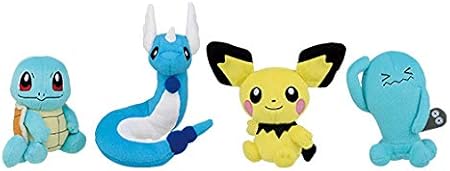 Amazon ポケットモンスター しっぽみてみて ぬいぐるみ ゼニガメ ハクリュー ピチュー ソーナンス 全４種 ぬいぐるみ おもちゃ