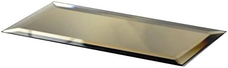 Abolos WHSREF0312-GO Beveled Glass Mirror Subway Tile Kitchen Bathroom Backsplash, 3" W x 12" L, Gold