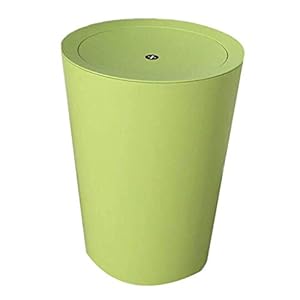 MADHEHAO Ronde Plastic Prullenbak Afvalmand, vuilnisbak met Swing Top Deksel, kleine Keuken Afval Kan Bin Voor Badkamer…