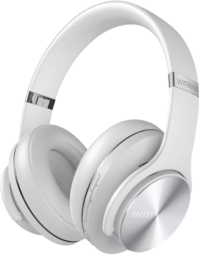 DOQAUS Bluetooth Kopfhörer Over Ear, Bis zu 90 Std Kabellose Kopfhörer mit 3 EQ-Modi, HiFi Stereo Faltbare Headset mit Mikrofon, weiche Ohrpolster für