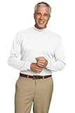 Port Authority Interlock Knit Mock Turtleneck, XL, White