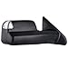 SCITOO fit For Dodge For Ram Towing Mirrors Black Rear View Mirrors fit 2002-2008 For Dodge For Ram 1500 2500 3500 Truck with Larger Glass Power Control, Heated Turn Signal Manual Flip up Folding