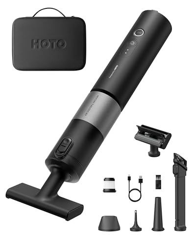 HOTO Aspirateur Voiture Puissant sans Fil, aspirateur à Main 20 000 Pa | Mini aspirateur sans fil 4 en 1: souffleur air comprimé, gonflage, vide, pour voiture, maison, bureau, claviers