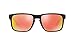 Oakley Men's Oo9102 Holbrook Square Sunglasses, Matte Black/Ruby Iridium Polarized, 57 mm