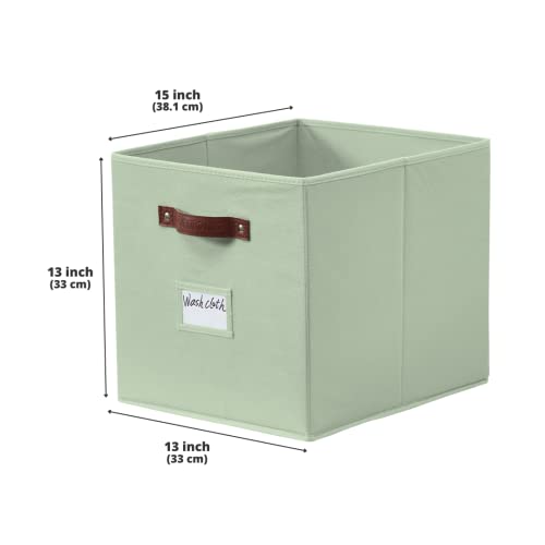 Storage Baskets 13x15x13 Storage Cube Bins with Label Holders
