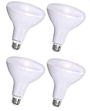 4 Pack BR30 Bright LED Light Bulbs by Bioluz LED INSTANT-ON Warm White LED 2700K, 11 Watt Energy Saving Light Bulbs (95 watt Equivalent) Indoor Outdoor Dimmable Lamp UL Listed