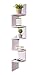 Adorn Home Essentials decrotive Corner Zig Zag Wall Mount Shelves for Living Room, Bedroom, Bathroom, Office, displays, Kitchen | 5-Tier, White