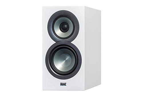 Elac Uni-FI UB5 Slim Bookshelf Speaker (Finshed Satin White Cabinet, Pair)