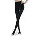 Compression Pantyhose 20-30 mmHg for Women & Men, Helps Relieve Symptoms of Mild Varicose Veins, Firm Support Gradient Compression 1 Pair.(Open Black-L)
