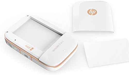 HP Sprocket 2-in-1 Portable Photo Printer & Instant Camera Bundle with 8GB MicroSD Card and ZINK Photo Paper – White (5MS95A) 18 31pP5aGrRkL. AC