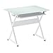 OneSpace Ultramodern Glass Computer Desk, White