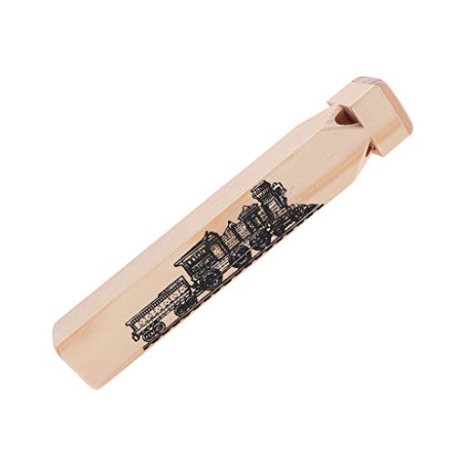 image for Baosity 1pc Wooden Train Whistle Kids Children Toddlers Educational To