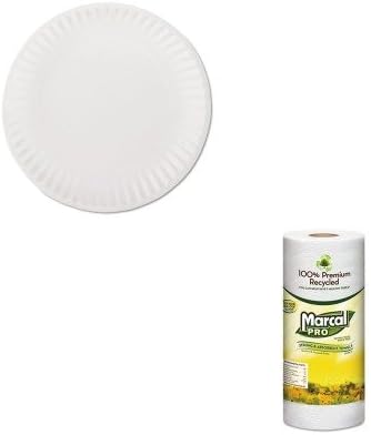 KITAJMPP9GREWHMRC610 - Value Kit - Green Label PP9GREWH White Uncoated Paper Plates, 9quot; (AJMPP9GREWH) and MarcalPro 100% Premium Recycled Perforated Towels (MRC610)
