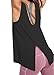 Mippo Active Wear Women's Workout Tops Sexy Backless Yoga Shirts Tie Back Tank Tops Loose Fit Muscle Running Gym Tops Fashion Sleeveless Shirts Yoga Sport Clothing 2019 Black M