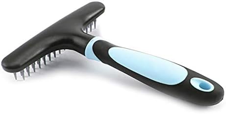 Petcute ペット用ブラシ 厚い髪結び除去 ステンレスピン 合成ゴム ノミ取りくし お手入れくし 毛の整え工具 ワンチャン 毛繕い ブルー グルーミング 別倉庫からの配送 犬猫うさぎ対応 マッサージ 静電気防止 猫ちゃん