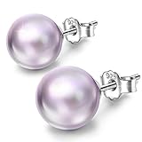 QIANSE Pearl Earrings for Women Sterling Silver Earrings for Women Fine Jewelry for Women Hypoallergenic Earrings Stud Earrings with Pearls from Swarovski