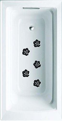 Black Flower Non-slip saftey shower or tub grip stickers