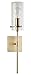 Linea di Liara Effimero One-Light Wall Vanity Corridor Sconce Lamp, Brushed Brass with Clear Glass Cylinder LL-WL31-GLD