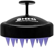 Hair Shampoo Brush, HEETA Scalp Care Hair Brush with Soft Silicone Scalp Massager (Black)