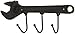 Abbott Collection Cast Iron Wrench Triple Wall Hook, Brown