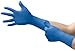 Microflex SG-375 Disposable Latex Gloves Medical/Exam Grade, Long Cuff, Thick Powder Free Glove in Natural Rubber for Cleaning, Sanitary or Mechanic Tasks, Blue, Size Large, Box of 50 Units