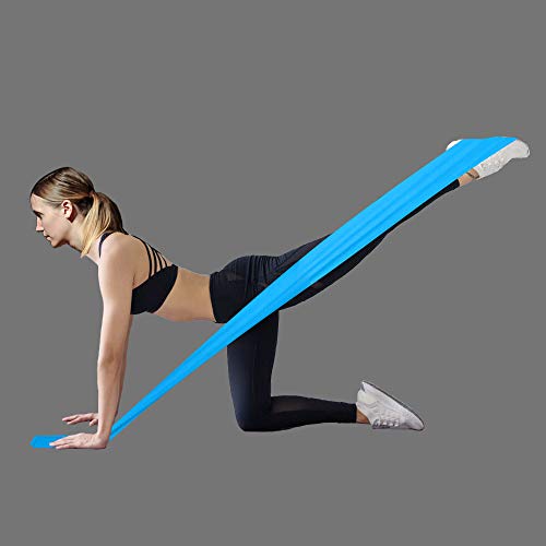 A AZURELIFE Resistance Bands, Different Strengths of 5 ft. Long Resistance Exercise Bands, Professional Non-Latex Elastic Stretch Bands for Physical Therapy, Yoga, Pilates, Rehab, Home Workout - Thumbnail 6