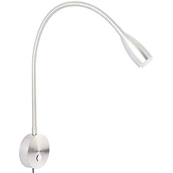 Adust Wall Mount Reading Light - 3W LED, Touch Dimmable, Adjustable Color Temp (3000K/4000K/6000K), Flexible Gooseneck