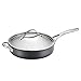 Anolon Nouvelle Hard Anodized Nonstick Saute Pan / Frying Pan / Fry Pan with helper handle - 5 Quart, Gray