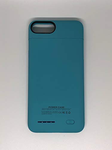 Tech V Charging Phone Case for iPhone 6, 6s, 7, and 8 Extended Battery Charger Case 3000 mAh Rechargeable Protective Cover Power Pack Ultra-Slim Extra Juice, Fast-Charging Premium (Caribbean Blue)