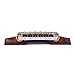WINOMO Archtop Jazz Guitar Bridge with Gold Roller Saddles Rosewood B-23