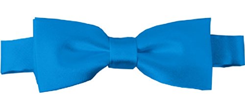 NYFASHION101 Boys' Solid Color Adjustable Pre-Tied Bow Ties, Peacock