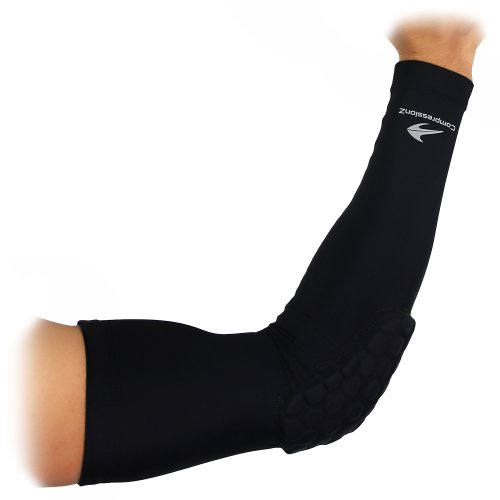 Padded Arm Sleeves (1 Pair) Men, Women & Youth Compression Basketball