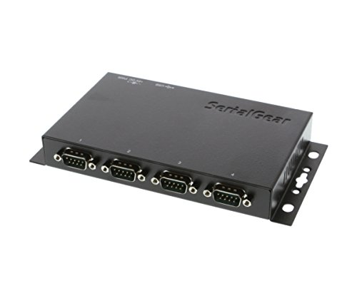 SerialGear Industrial 4-Port DB-9 RS232 to USB Adapter with Isolation and Surge Protection
