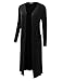 BIADANI Women Classic Long Sleeve Soft Drape Split Hem Light Weight Maxi Cardigan
