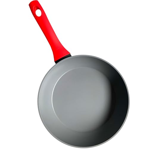 ALZA Cereza - Sartén de 26 cm, Aluminio, Antiadherente Libre de PFOA, Mango Ergonómico Rojo, Todo tipo de Cocinas, Inducción, Aptas para Lavavajillas