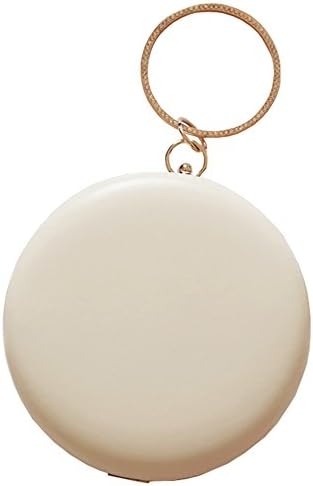 Missfiona Womens Round Clutch Evening Handbag Jeweled Ring Top-handle Party Bag