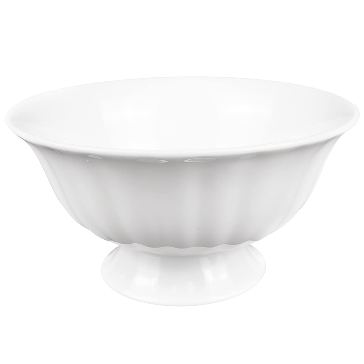 DOERDO Ceramic Footed Bowl Decorative Fruit Holder Dessert Display Stand for Kitchen Counter Centerpiece Table Decor, 6.3"x3.3"