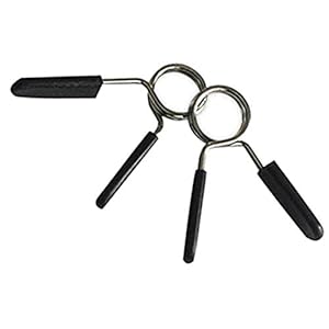 Black Spring Collar Clips Weight Bar Dumbbell Barbell Clamp Bar for Gym,2Pcs