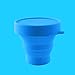 Menstrual Cup Sterilizer Cleaner, LUCKY CLOVER Collapsible Silicone Cup Foldable Sterilizing Cup for Menstrual Cups and Storing Your Diva Cup - Foldable for Travel(Blue)