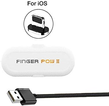 Flickering Convenience 1100mAh Finger Pow Mini Charging Power Bank Portable Emergency Fast Charging Pack Wireless Magnetic Mobile Power with Magnetic Absorption Data Cable for iOS Micro USB Type-c