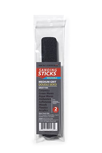 Sanding Sticks for Ceramics, Pottery, Color Clay, Wood, Plastic and Acrylics (Medium)