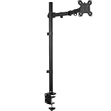 WALI Extra Tall Single LCD Monitor Fully Adjustable Desk Mount Fits 1 Screen up to 27 inch, 22lbs. Weight Capacity (M001XL), Black