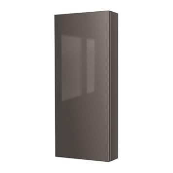 Ikea Godmorgon Wall Cabinet 1 Door High Gloss Grey 40x14x96 Cm