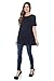 A+D® Womens Casual A-Line Loose Tunic Blouse Top w Scoop Neck (Black, Small)