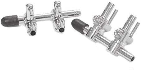 STEEL TAP FOR AERATOR TUBE - Aerator or CO2 diverter with independent taps and outputs (2 ways)