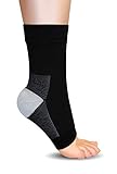 1 Ankle Support Compression Sleeve For Yoga, Running, Soccer And Sport. Helps Swelling, Plantar Fasciitis, Sprains And Injuries.(Black,Single,L)