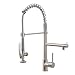 Fapully Commercial Pull Down Kitchen Sink Faucet with Sprayer Brushed Nickel