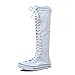 West Blvd Sneaker Boots White Canvas, 9